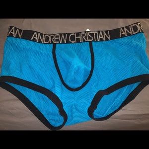 XL blue ANDREW CHRISTIAN trunks. NWOT.